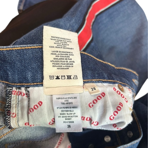 Alice + Olivia Good High-rise Exposed-button fly Skinny Jeans In Glow Up Sz 26 - Picture 11 of 12